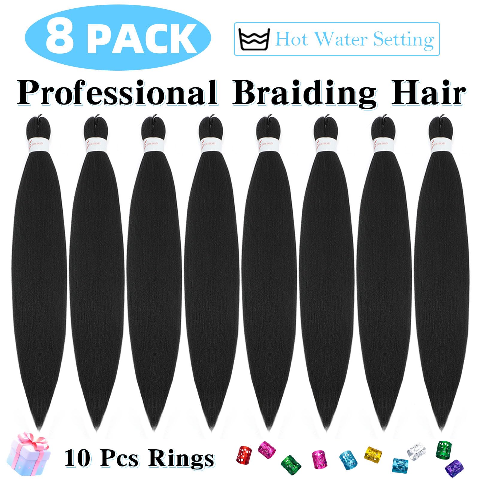 Pofworld braiding hair with yaki texture, soft touch for comfortable wear.