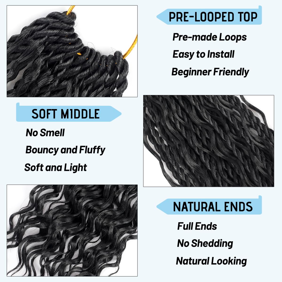 Pojui curly ends closeup highlights soft, defined curl for relaxed boho style.