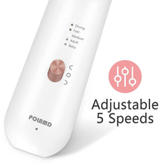 POLAMD integrated dust shield keeps workspace cleaner during cuticle and callus removal