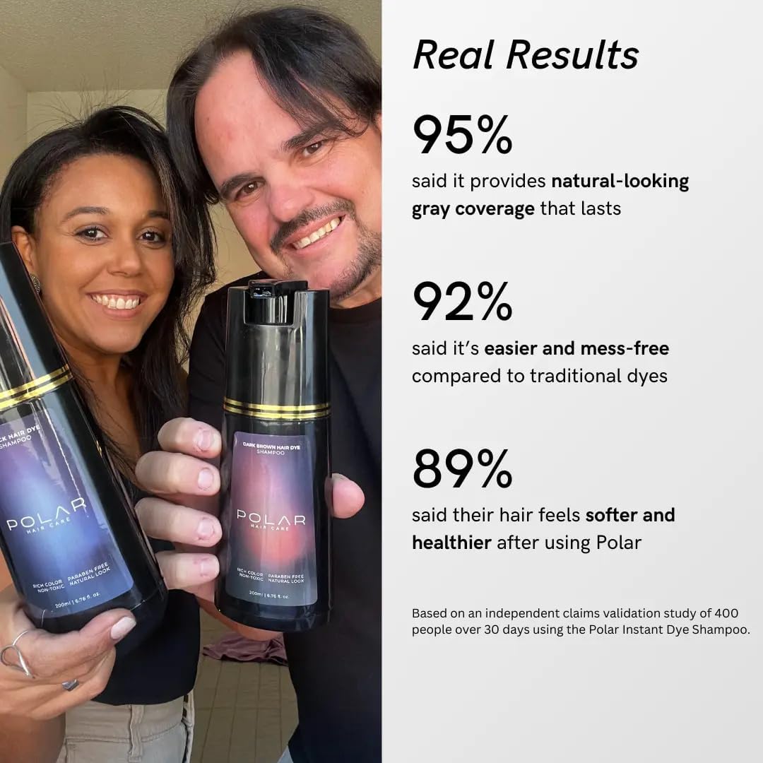 POLAR HAIR CARE dyed hair after result in jet black color