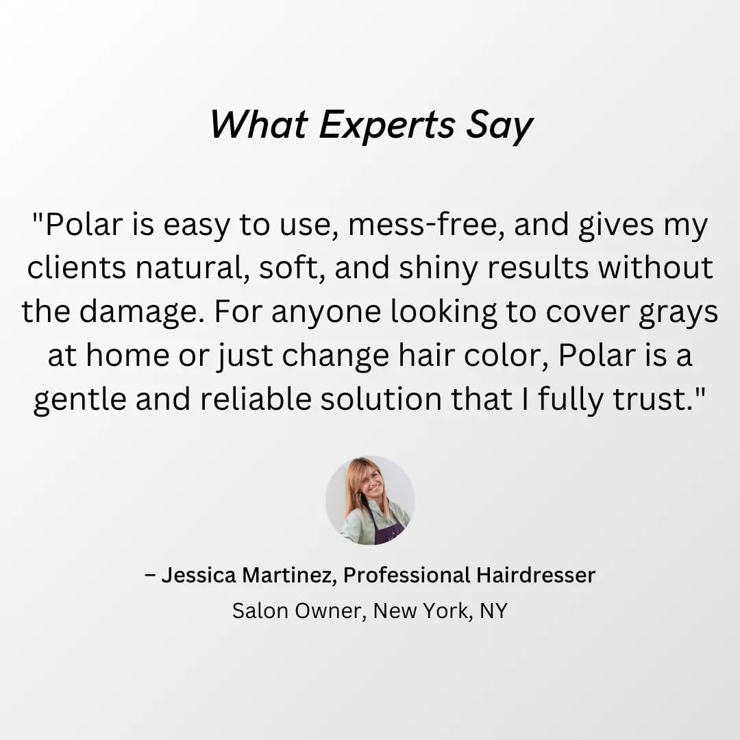 POLAR HAIR CARE vegan ammonia-free dye close-up on scalp