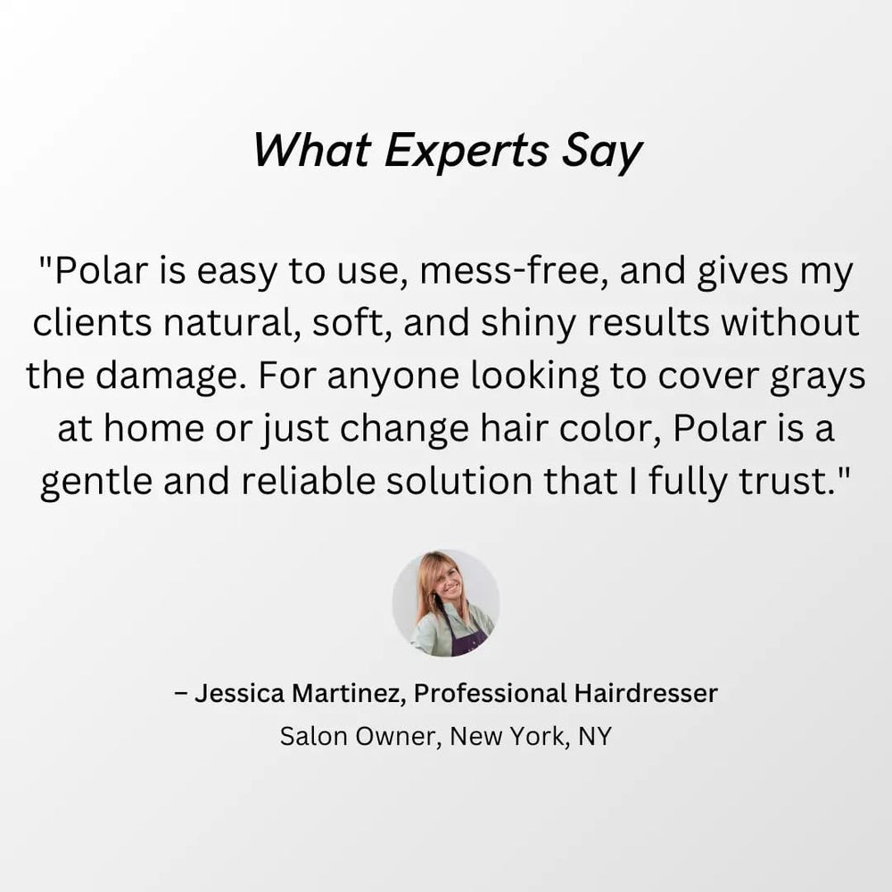 POLAR HAIR CARE vegan ammonia-free dye close-up on scalp