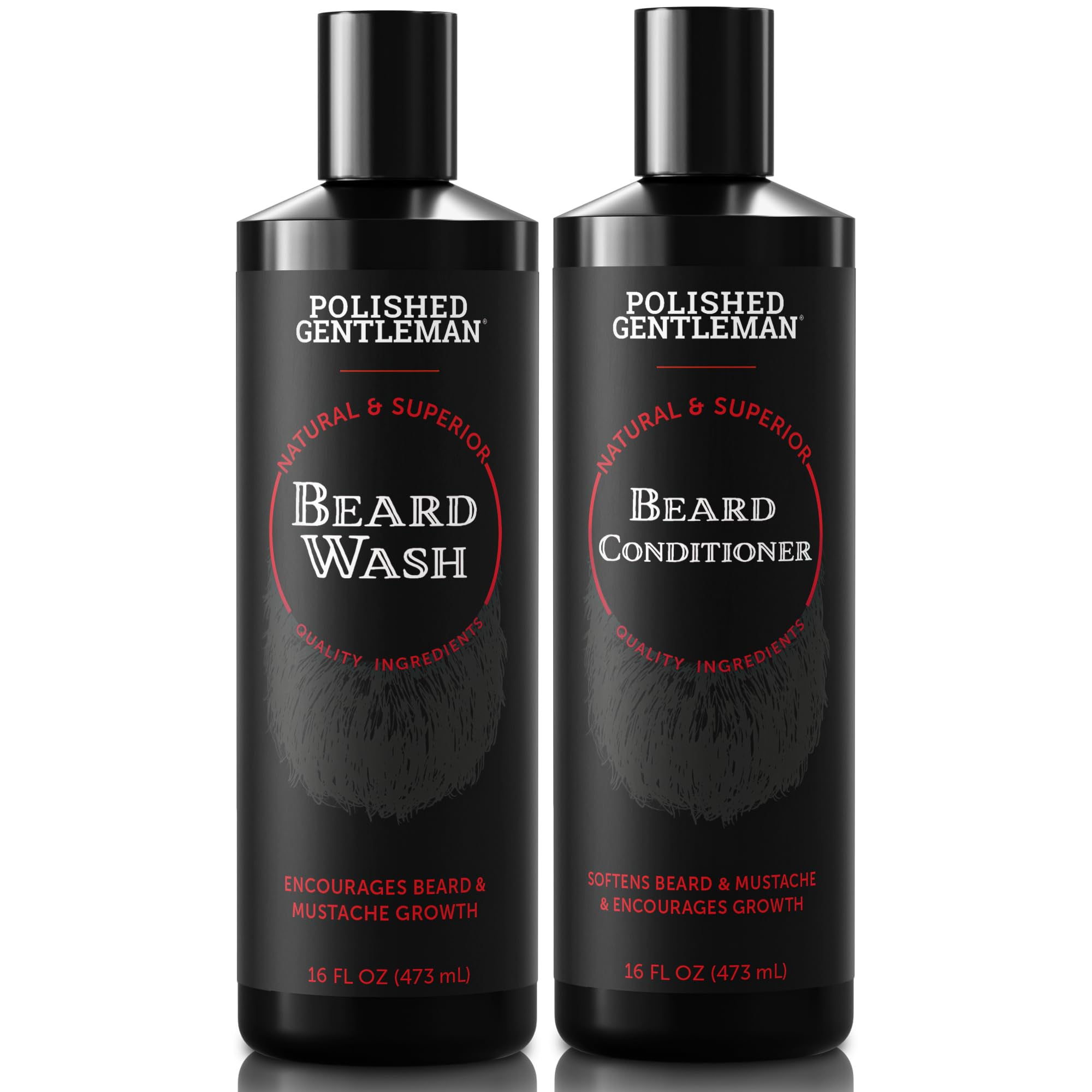 Polished Gentleman beard wash bottle for daily cleansing and beard maintenance
