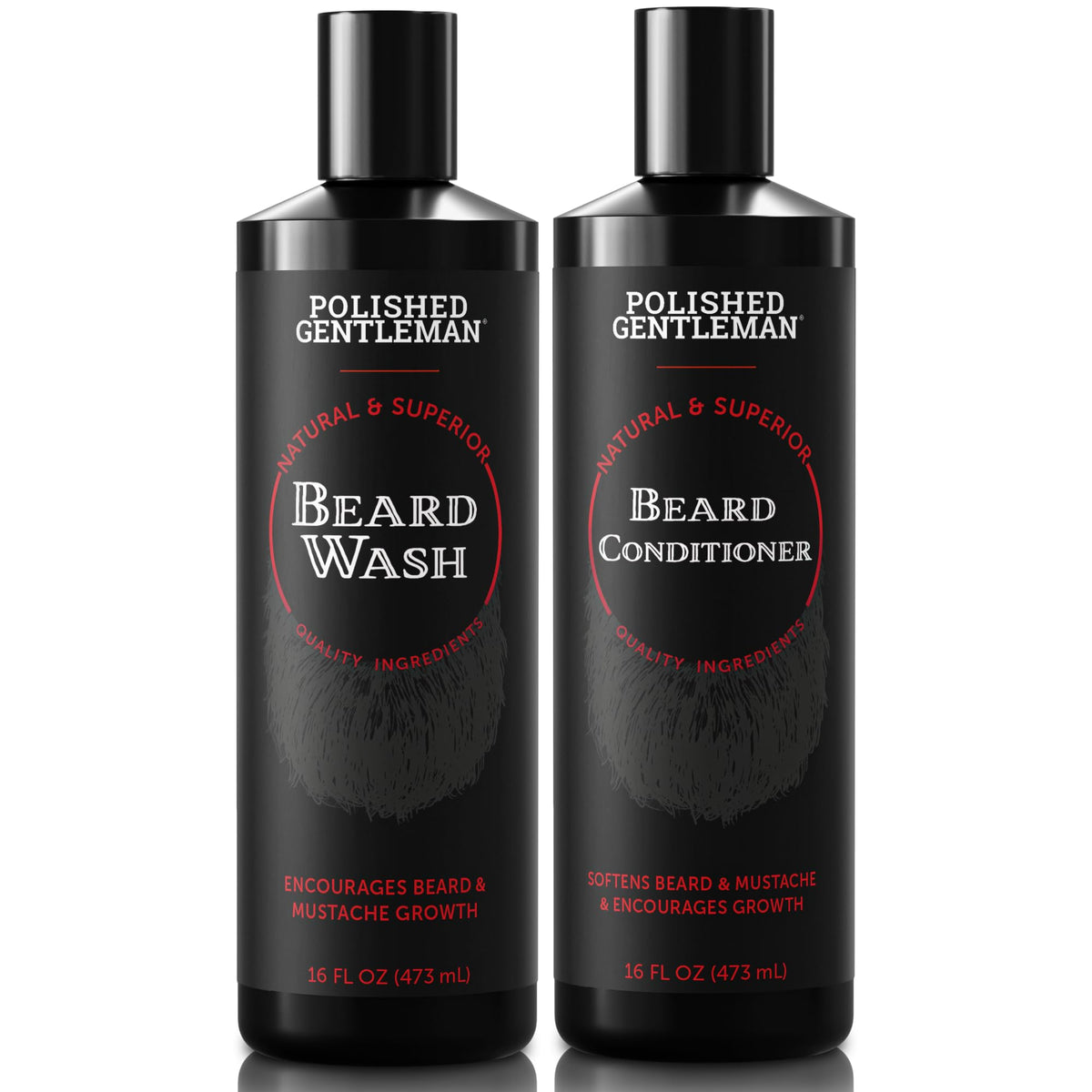 Polished Gentleman beard wash bottle for daily cleansing and beard maintenance