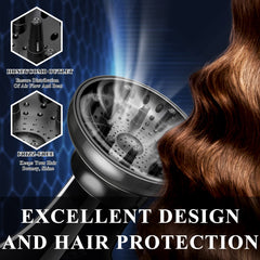 Polly Online diffuser attachment even airflow helps defined natural curls and reduced frizz.
