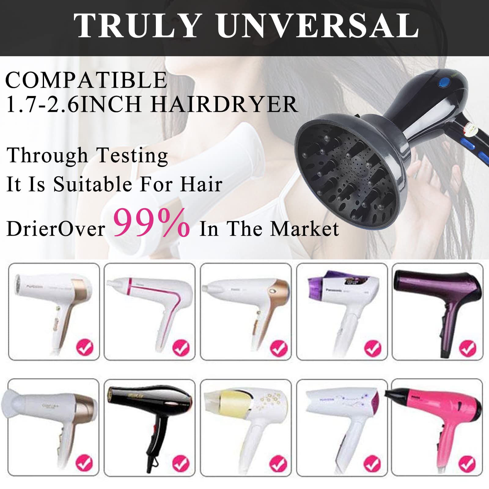 Polly Online diffuser-even-drying supports fuller curls with less frizz.