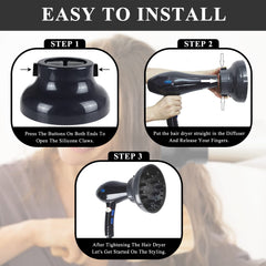 Polly Online diffuser fits-most-blow-dryers ensures versatile styling with common dryer models.