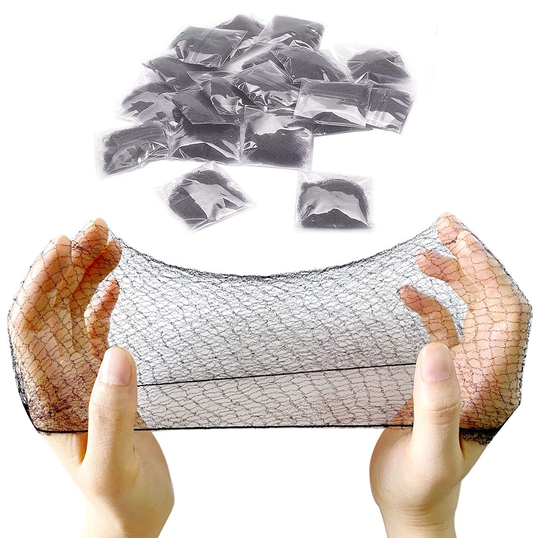 Polly Online 20pcs hair nets for bun styling provide secure updos.