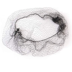 Polly Online invisible hair nets in black blend discreetly with hair.