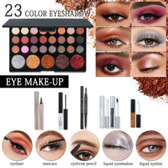 Pomcral makeup kit red eyeshadow palette for versatile looks.