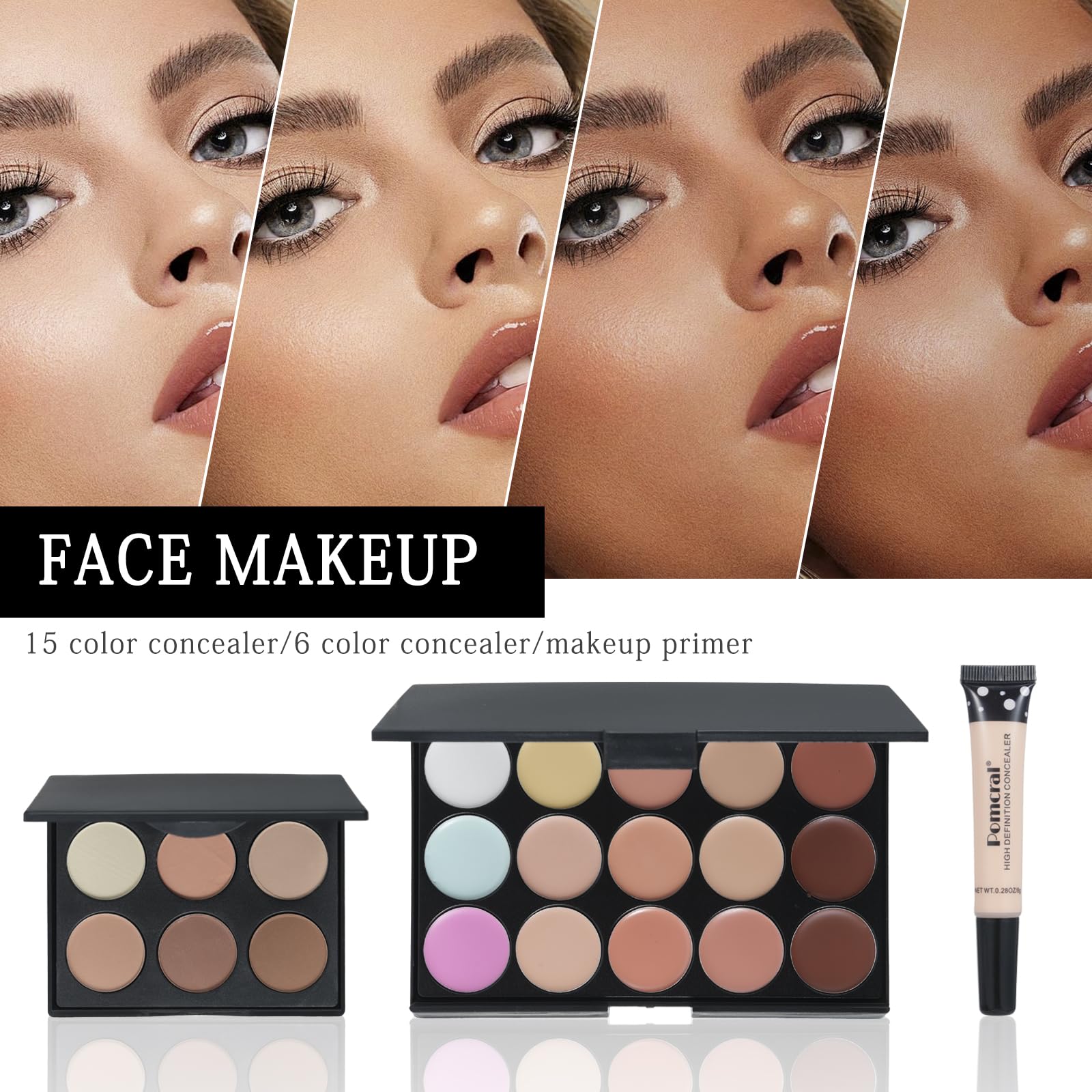 Pomcral makeup kit red mascara for bold lashes.