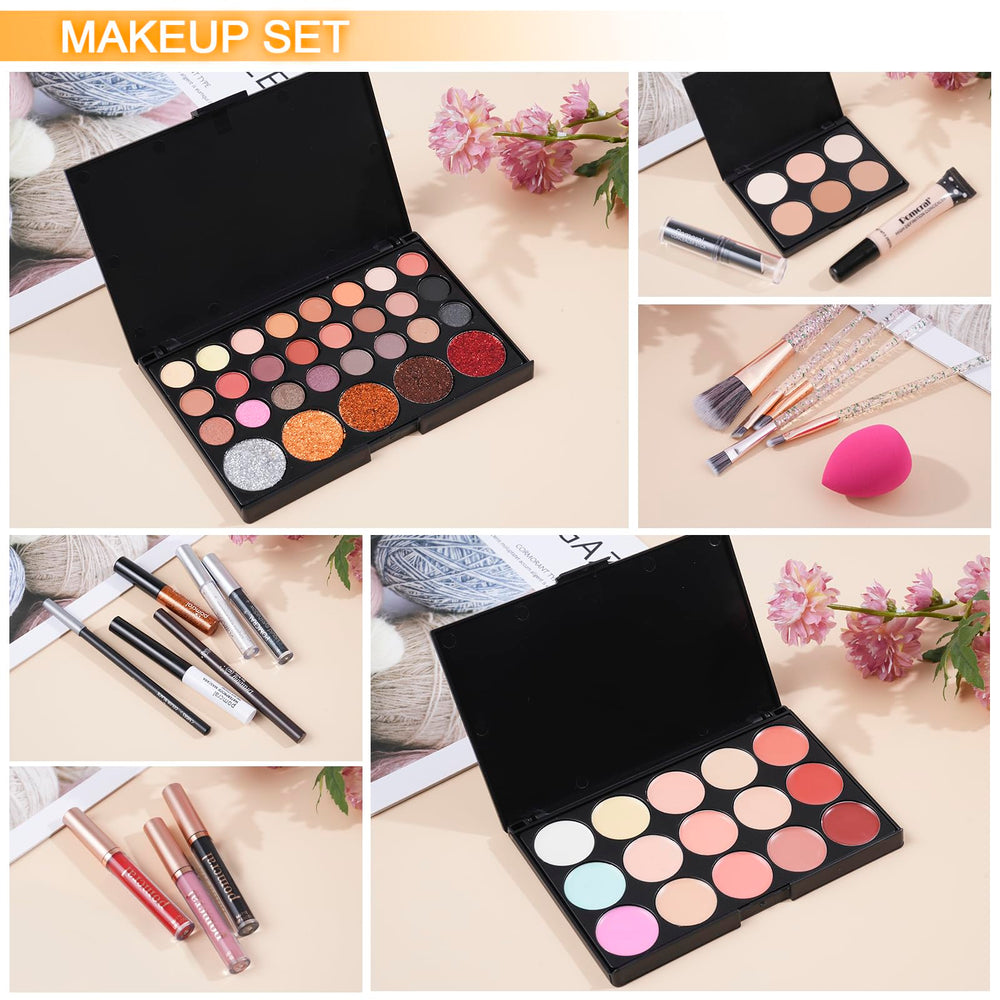 Pomcral makeup kit teens - makeup box keeps supplies organized and secure.