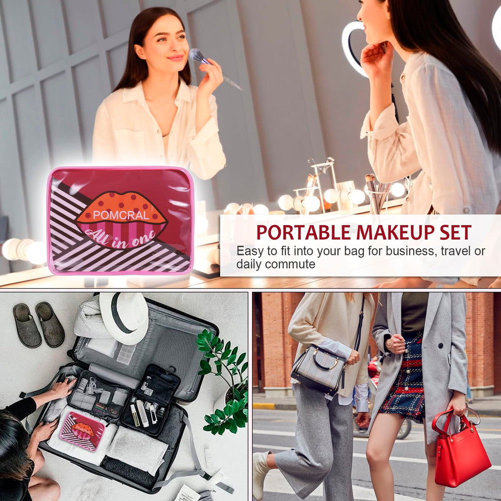 Pomcral travel bag keeps all essentials organized for convenient carry and storage.