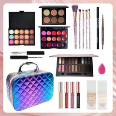 Pomcral Travel Makeup Kit eyeshadow palette offers versatile day-to-night color options.
