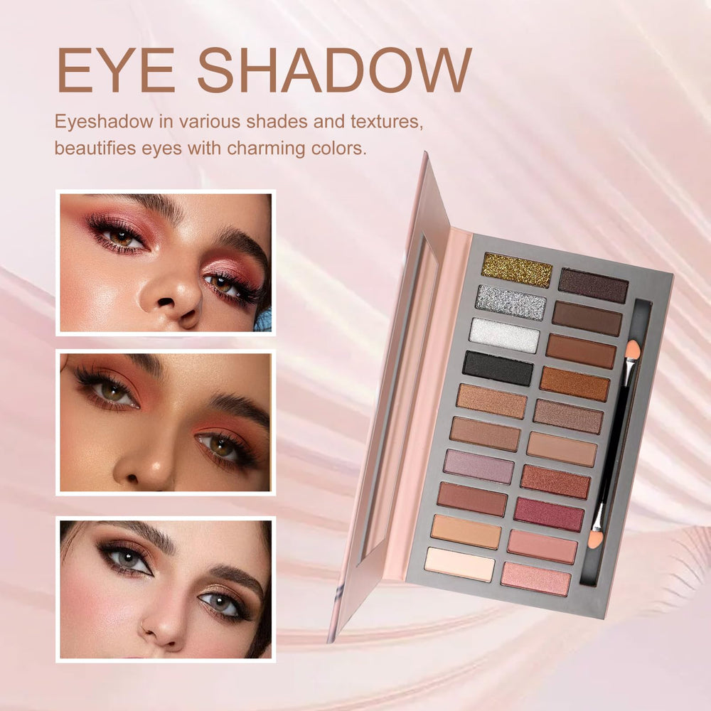 Pomcral Travel Makeup Kit portable design supports travel and quick touch-ups.