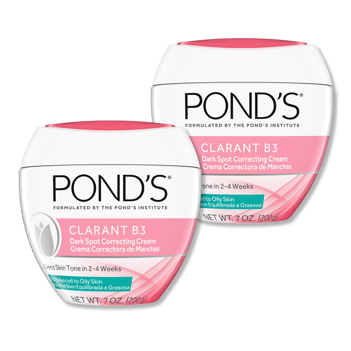 POND'S Clarant B3 dark-spot cream bottle close-up for targeted correction and hydration.