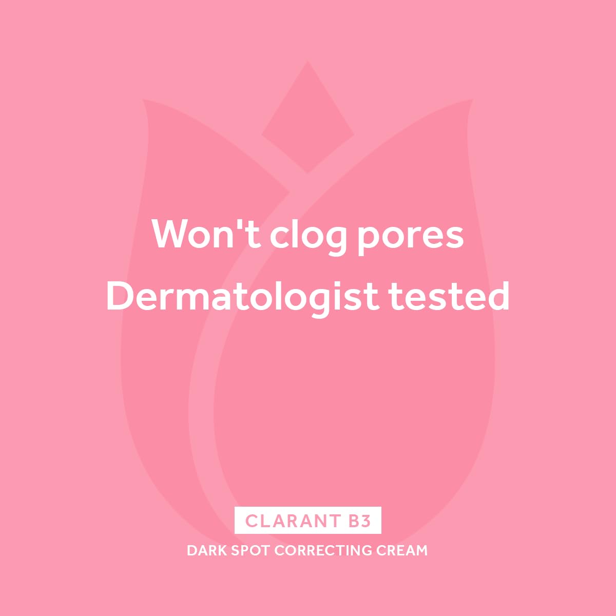 POND'S Clarant B3 non-comedogenic cream close-up suggests clear pores and even texture.