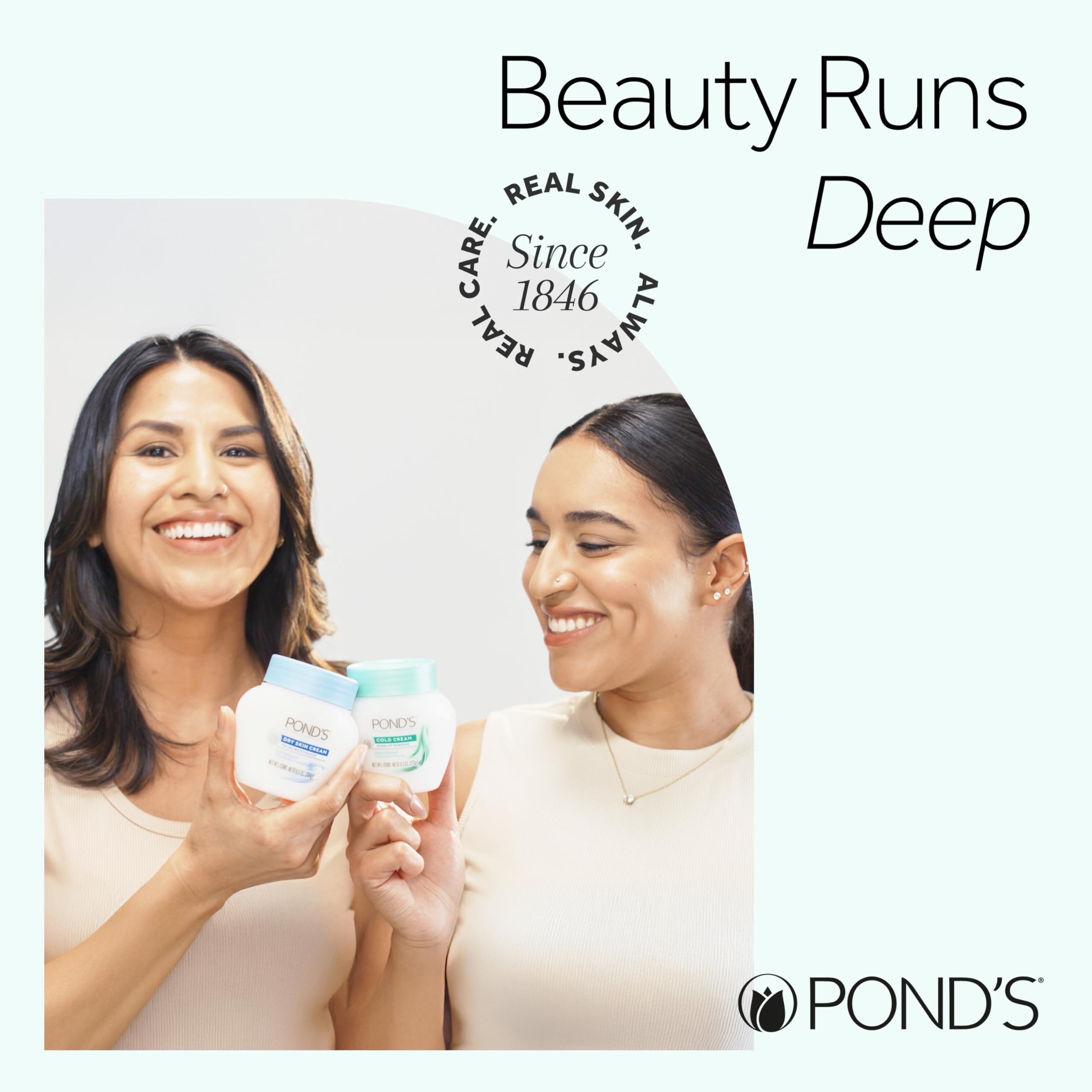 POND’S Rejuveness ingredients label focusing AHAs, collagen, and vitamin E for skin support.