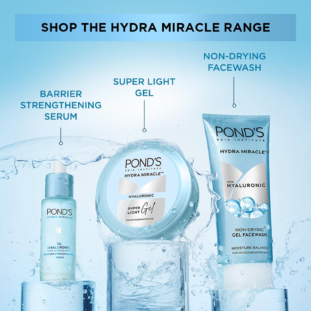 POND'S Super Light Gel branding on packaging for everyday ease.