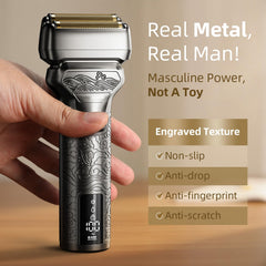 PongTHUMB shaver for wet or dry use, offering flexible grooming anytime.