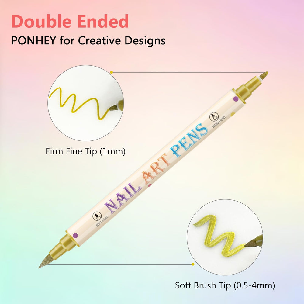 Ponhey 0-7mm fine-tip enables precise lines for delicate floral and dot patterns.