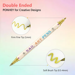Ponhey 0-7mm fine-tip enables precise lines for delicate floral and dot patterns.