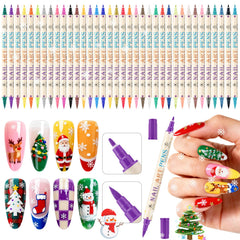 Ponhey 36 Colors Nail Art Pens Set showcases a wide color range for versatile home manicures.