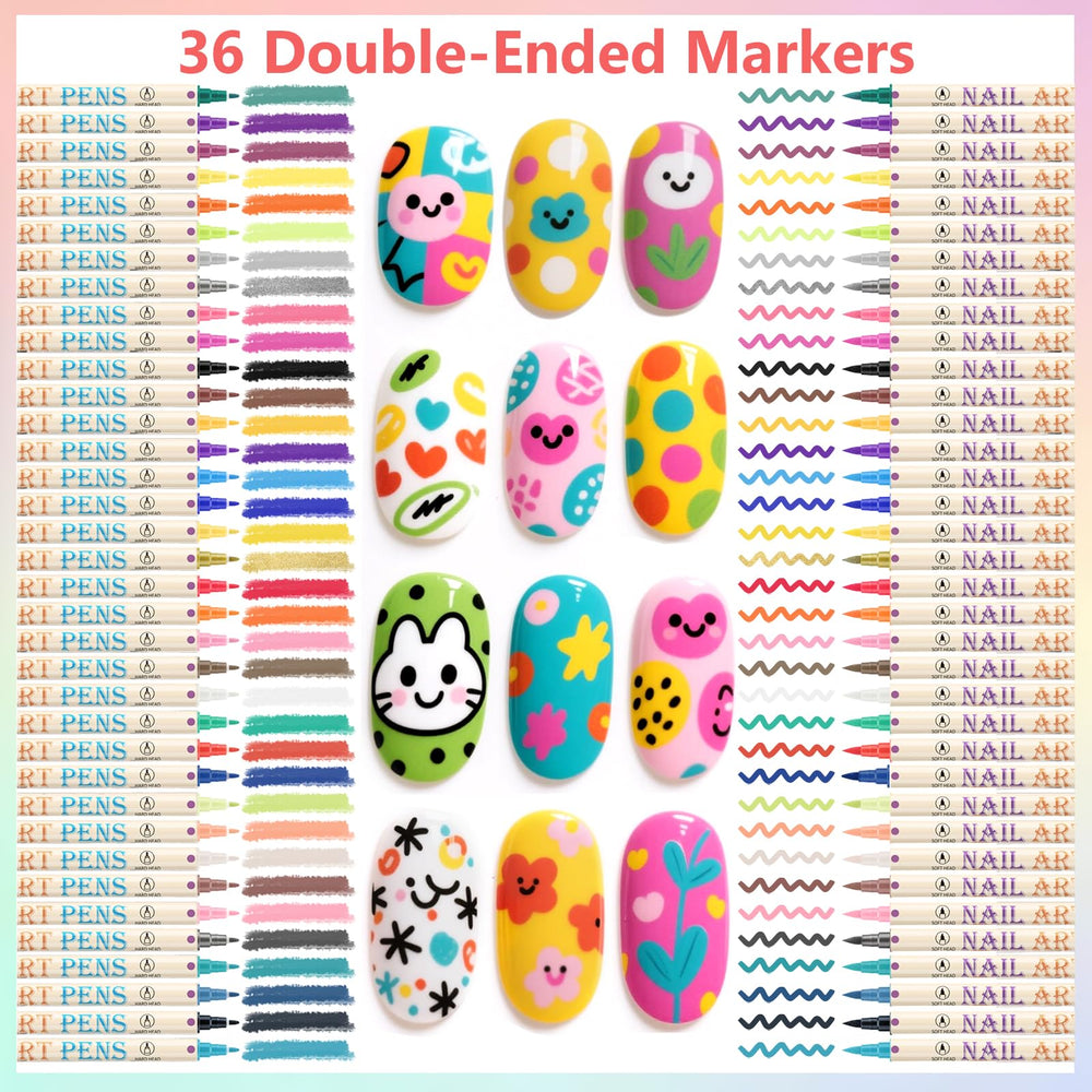 Ponhey beginner-friendly pens make easy DIY nail art with shake-release ink flow.
