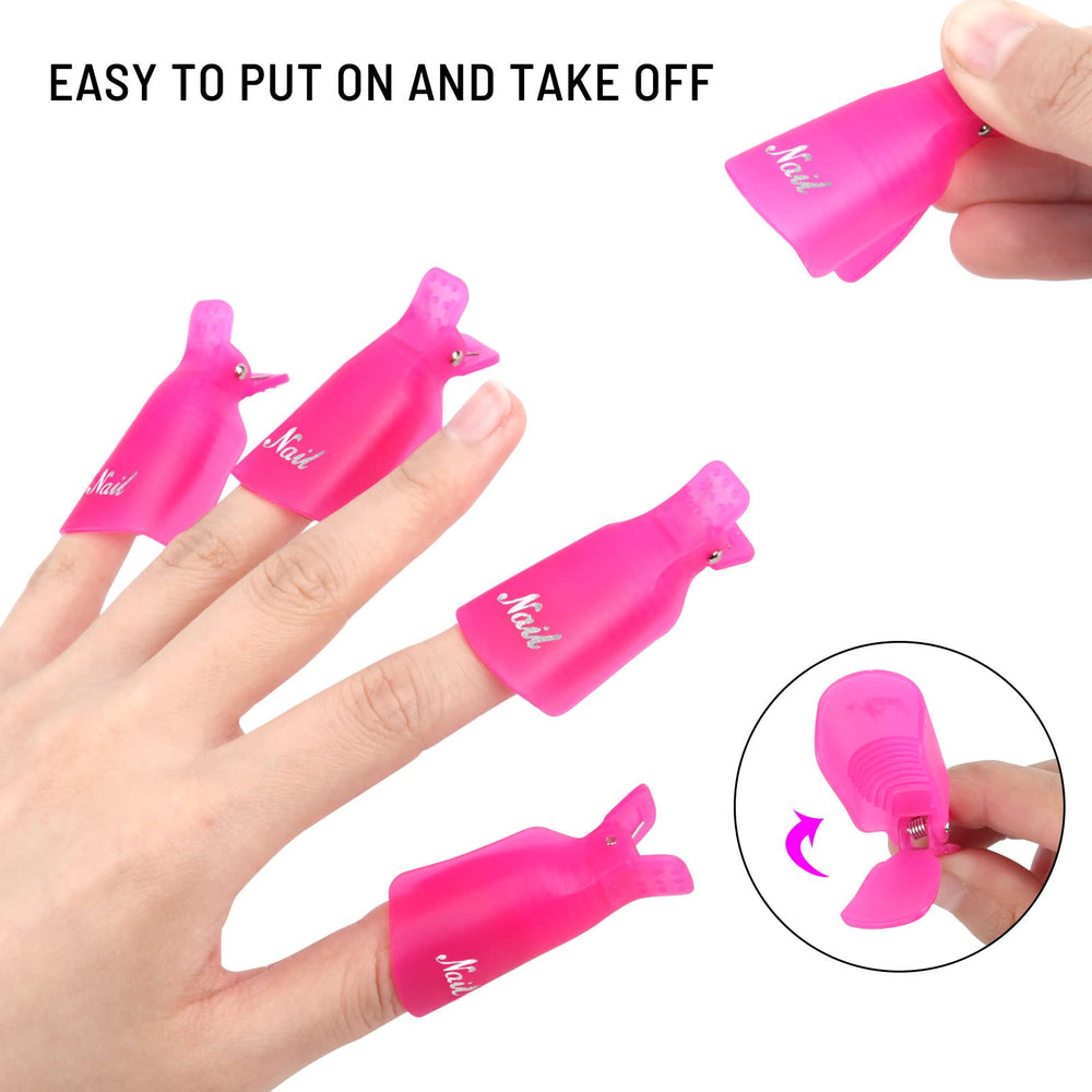 Ponjowl nail remover wrap pack illustrates versatile clips for salon and DIY nail art.