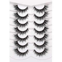 Pooplunch 8D faux mink lashes closeup showing soft dramatic definition