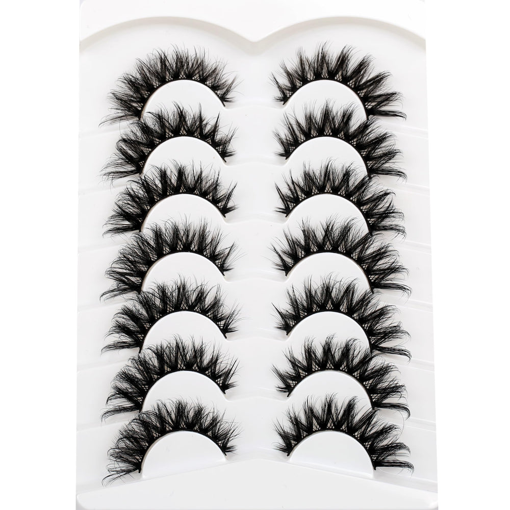 Pooplunch cat-eye lashes close-up showing dramatic outer wing application