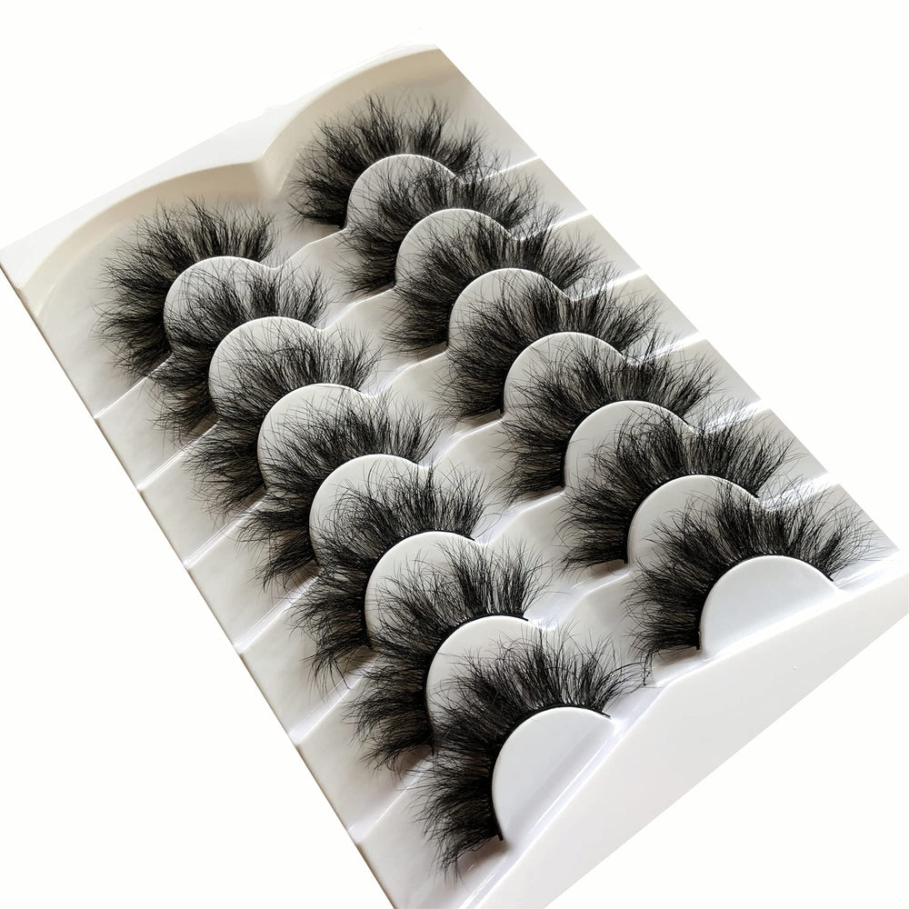 Pooplunch seven-pairs pack false eyelashes for value.