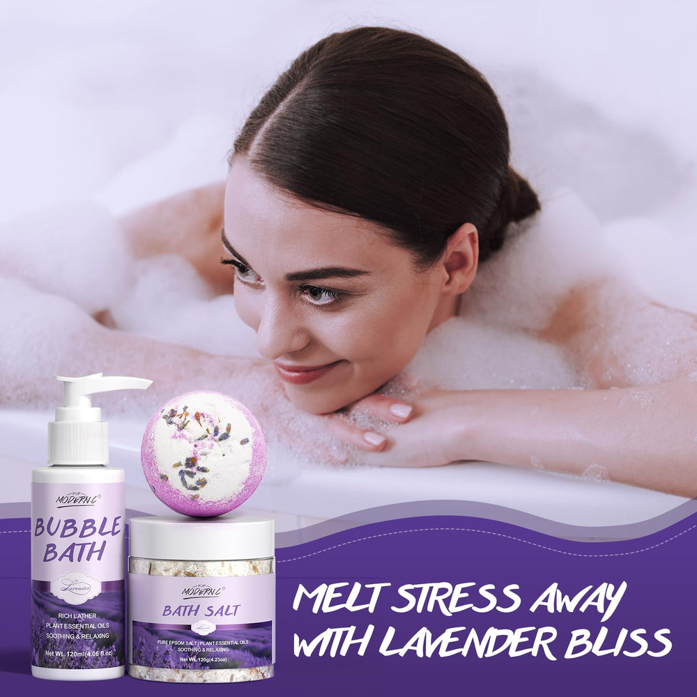 POP MODERN.C bath salts crystals evoke spa-like soak and stress-relief night routine