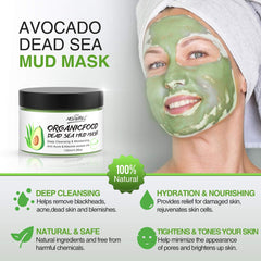 POP MODERN.C Green Tea Avocado ingredients closeup highlights soothing, antioxidant-rich formula.