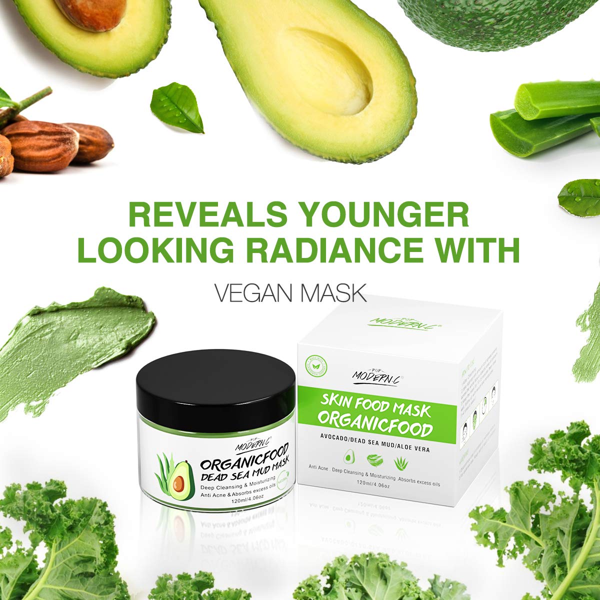 POP MODERN.C Green Tea and Aloe soothe irritation and support hydration.