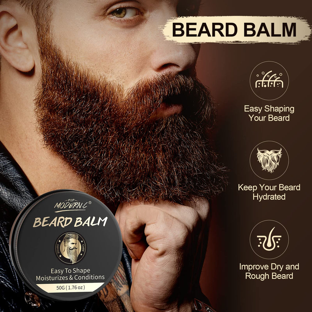 POP MODERN.C kit cuidado barba: peine-barba desenreda y distribuye el aceite de forma uniforme