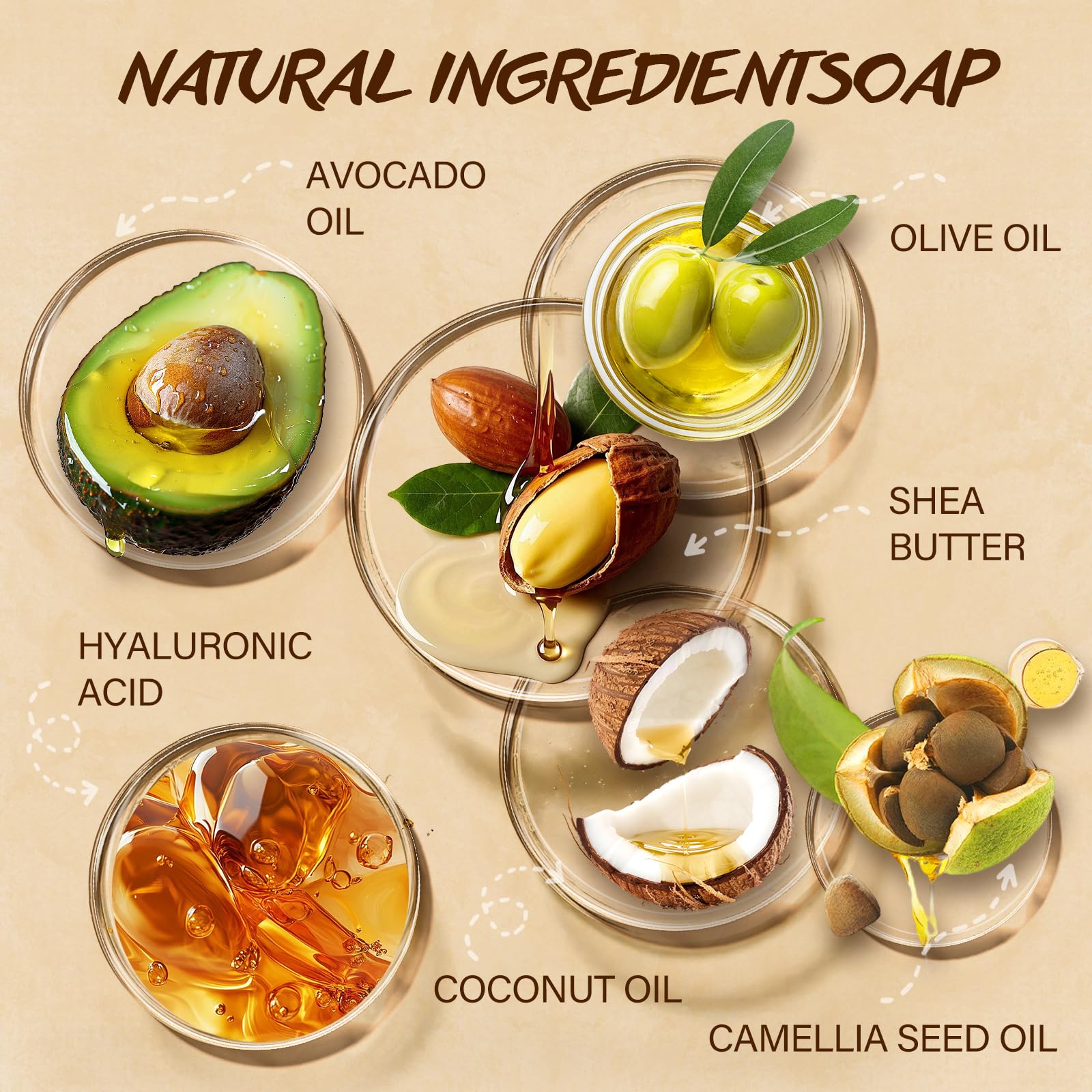 POP MODERN.C almond soap nourishes and softens skin for a comfortable feel.