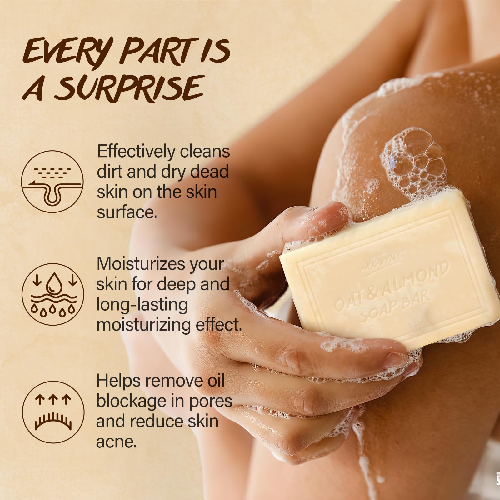 POP MODERN.C tea tree scent soap promotes refreshing cleansing for everyday skin.