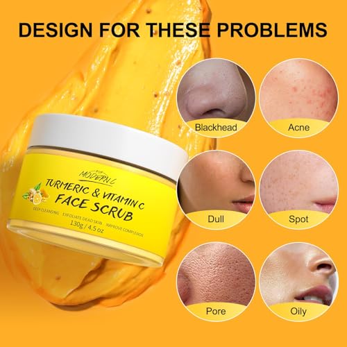 POP MODERN.C Vitamin C Turmeric face scrub walnut powder buffing dull skin