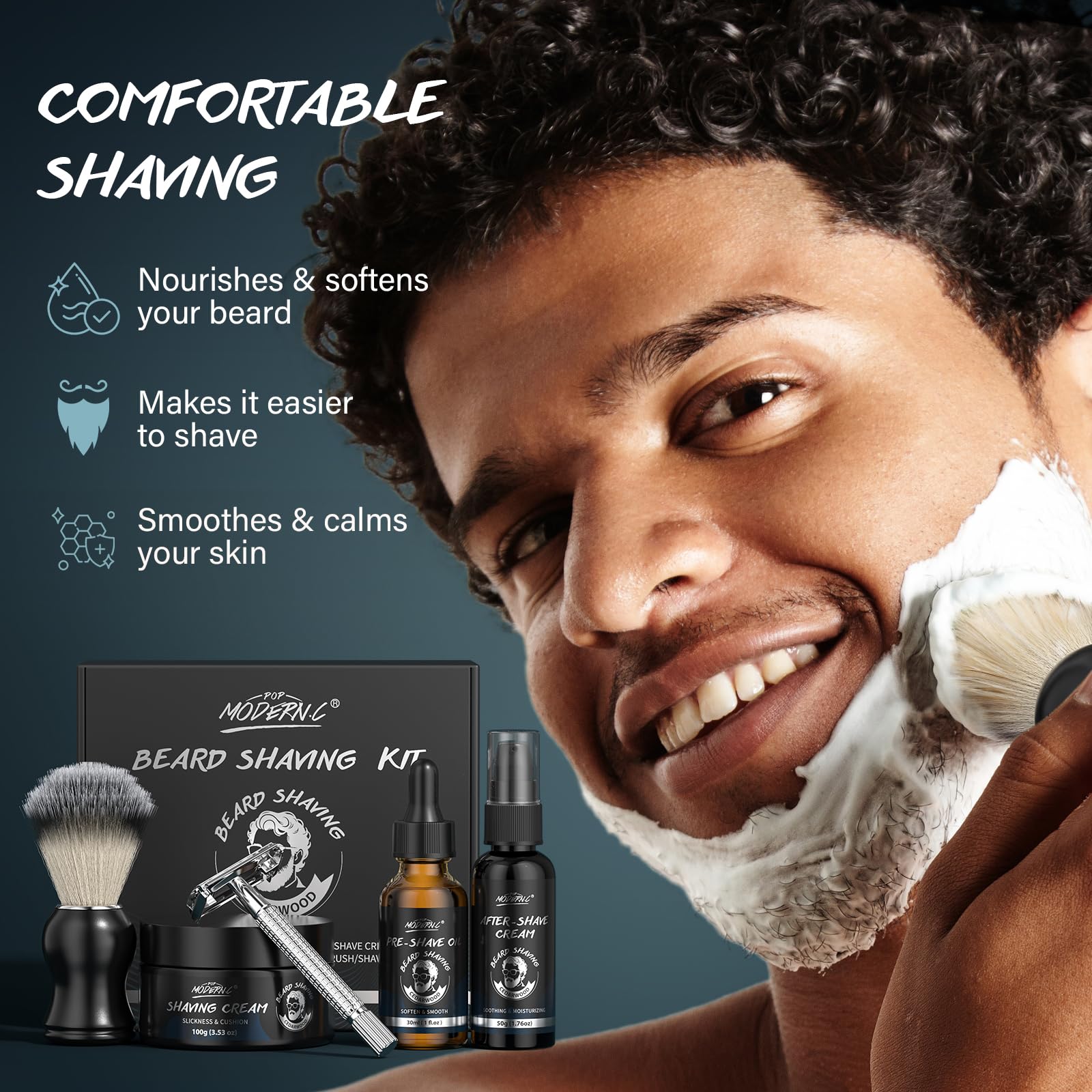 POP MODERN.C shaving cream 100g for rich lather and comfortable grooming
