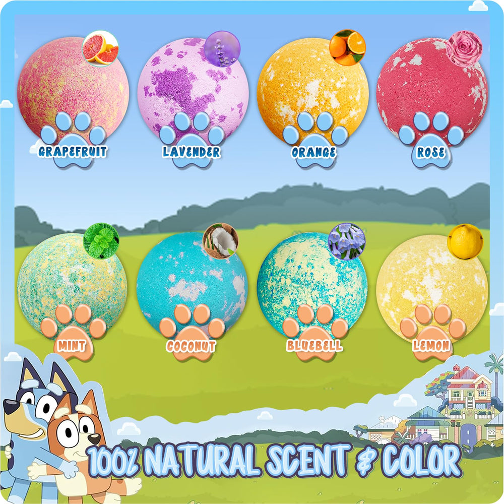 POPBATH Blue Heeler bath loofah ready for gentle cleansing