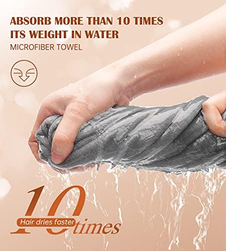 POPCHOSE fast-drying hair turban reduces towel friction for quick drying