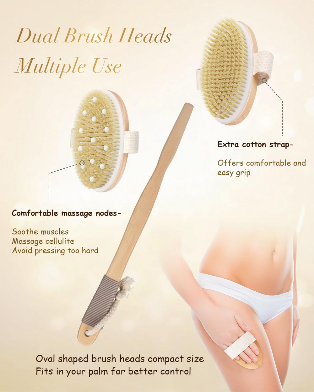POPCHOSE gel-massage head closeup highlights soothing massage particles