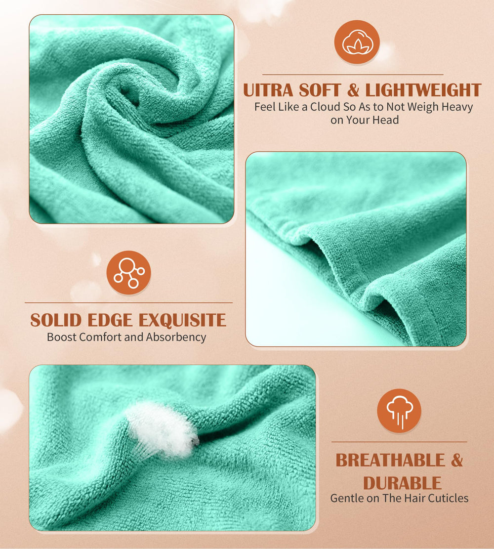 POPCHOSE microfiber towel wrap drying action demonstrates fast-drying performance
