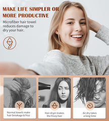 POPCHOSE no-frizz hair wrap provides smoother drying and less friction