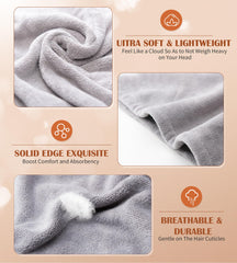 POPCHOSE soft ultra-lightweight towel feels gentle on hair during travel