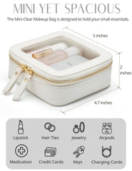 Popvibe compact 5x4.7x2-inch bag fits daily essentials in a purse or backpack.