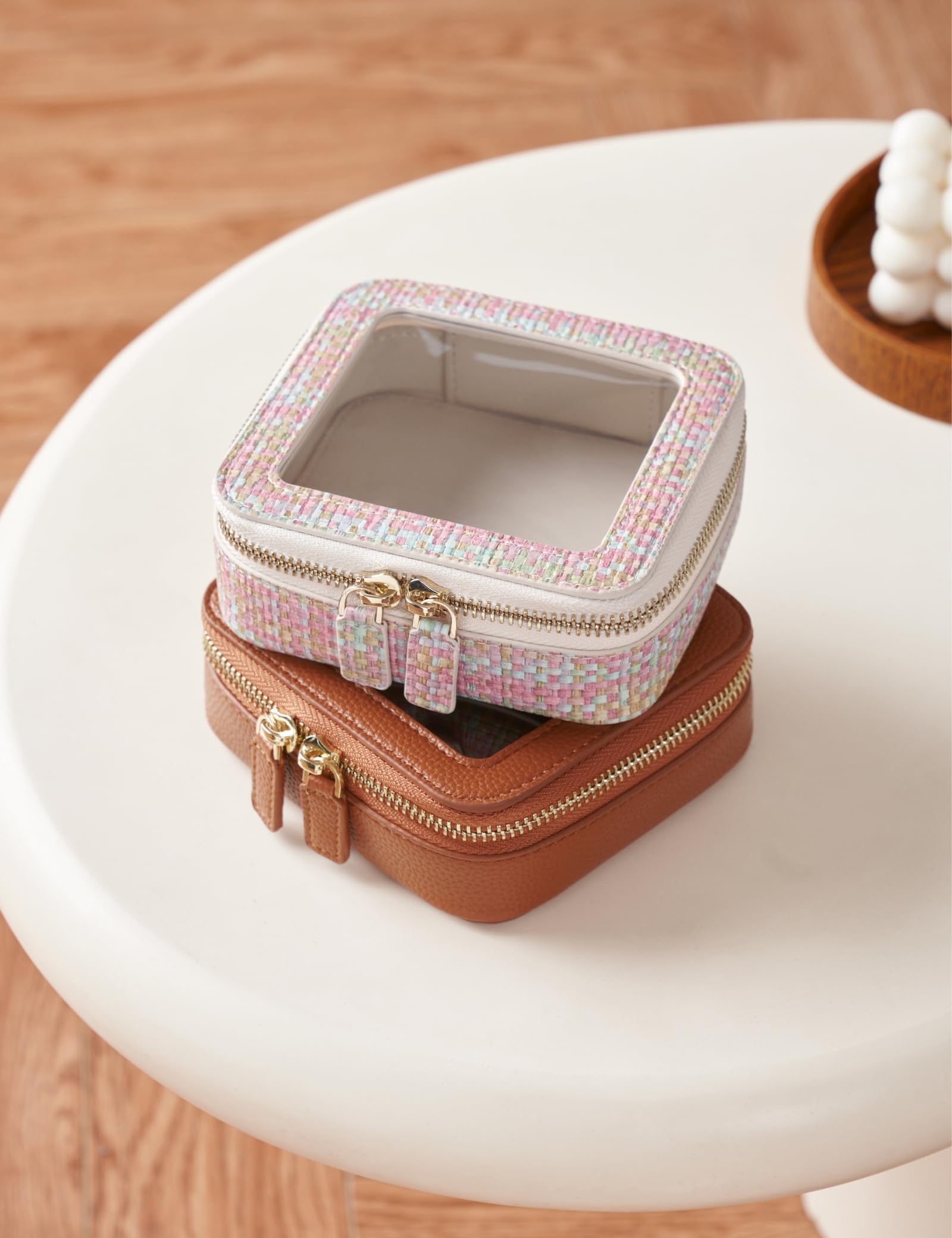 Popvibe light gold hardware detail adds luxury to daily routine.