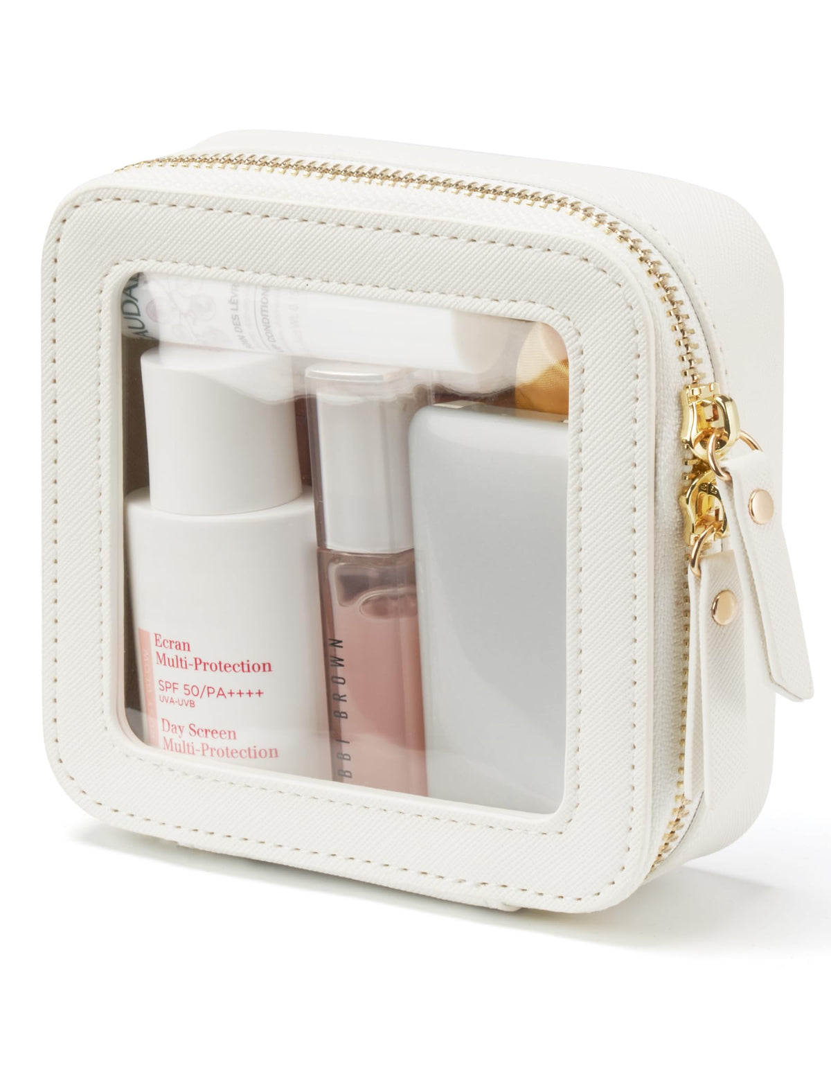 Popvibe small cosmetic bag with clear design for quick visibility of essentials.