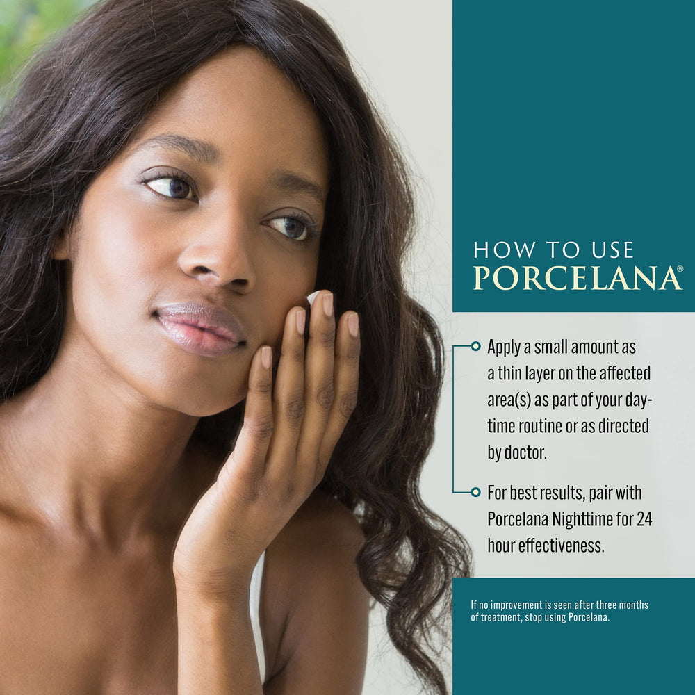 Porcelana Daytime Hydration Cream under makeup shot highlights invisible wearability